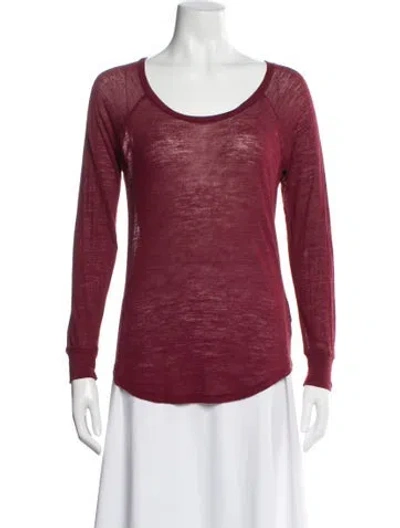 Pre-owned Iro Crew Neck Long Sleeve Top In Red