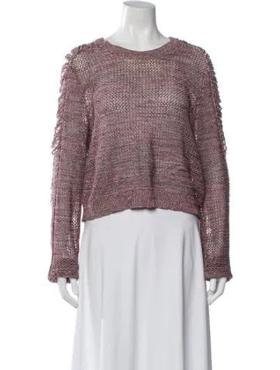 Pre-owned Iro Crew Neck Long Sleeve Top In Red