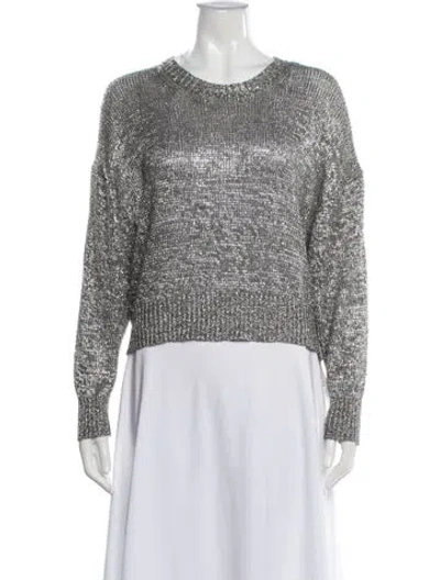 Pre-owned Iro Crew Neck Long Sleeve Top In White