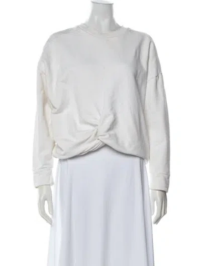 Pre-owned Iro Crew Neck Long Sleeve Top In White