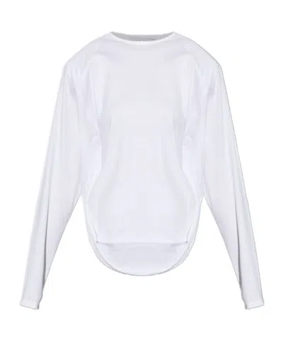 Iro Arum Ruffled Long-sleeve T-shirt In White