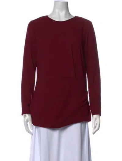 Pre-owned Iro Crew Neck Midi Length Dress In Burgundy