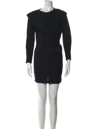 Pre-owned Iro Crew Neck Mini Dress In Black