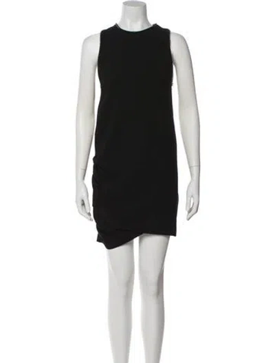 Pre-owned Iro Crew Neck Mini Dress In Black