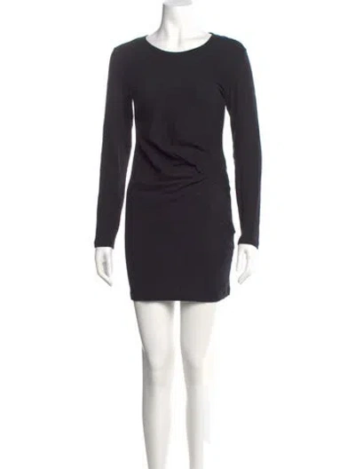 Pre-owned Iro Crew Neck Mini Dress In Black