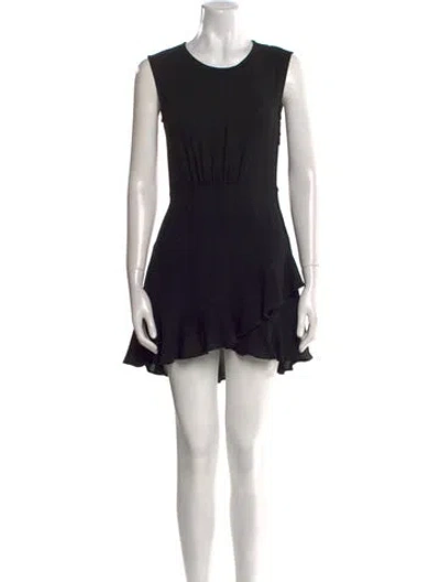 Pre-owned Iro Crew Neck Mini Dress In Black