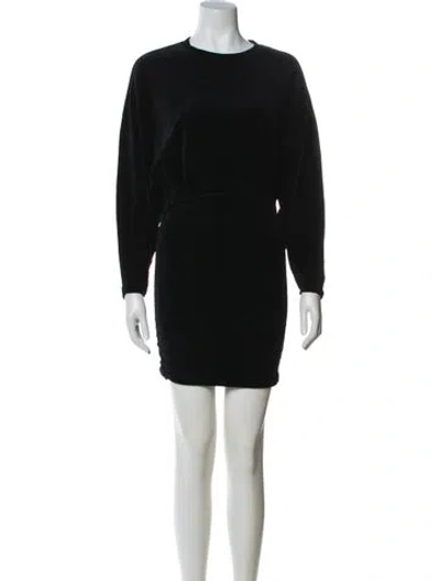 Pre-owned Iro Crew Neck Mini Dress In Black