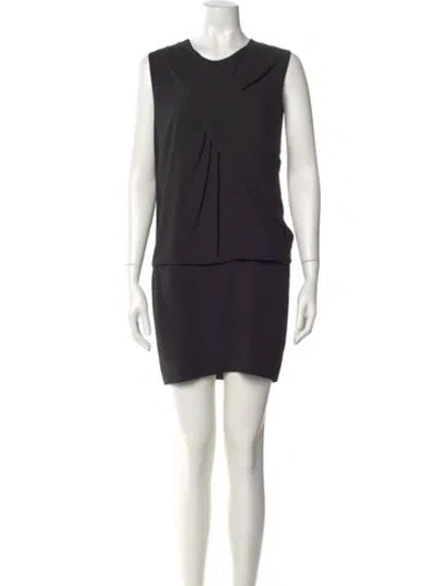 Pre-owned Iro Crew Neck Mini Dress In Black