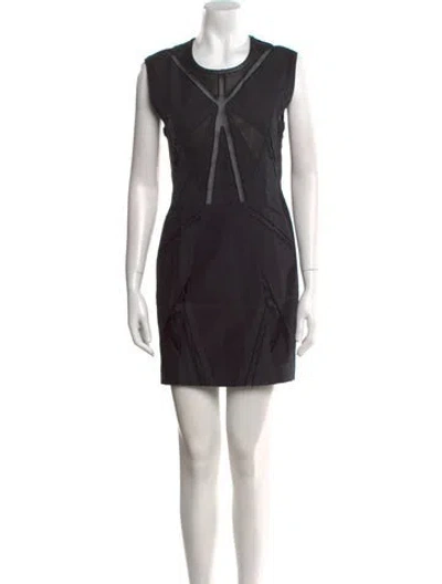 Pre-owned Iro Crew Neck Mini Dress In Black