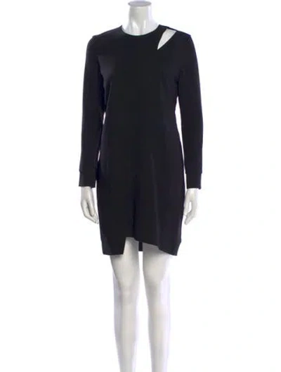 Pre-owned Iro Crew Neck Mini Dress In Black