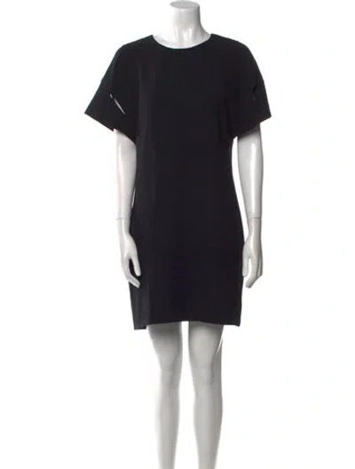 Pre-owned Iro Crew Neck Mini Dress In Black