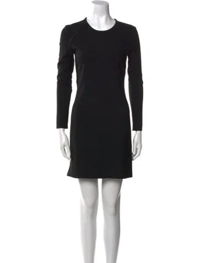 Pre-owned Iro Crew Neck Mini Dress In Black