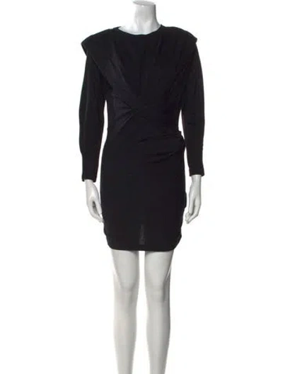 Pre-owned Iro Crew Neck Mini Dress In Black