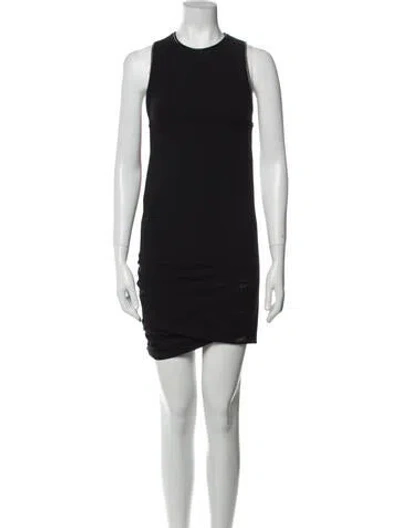 Pre-owned Iro Crew Neck Mini Dress In Black