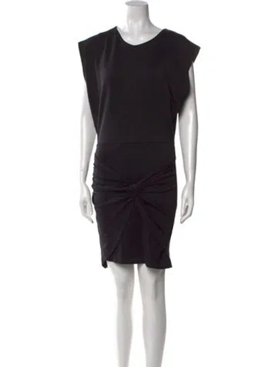 Pre-owned Iro Crew Neck Mini Dress In Black