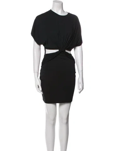 Pre-owned Iro Crew Neck Mini Dress In Black