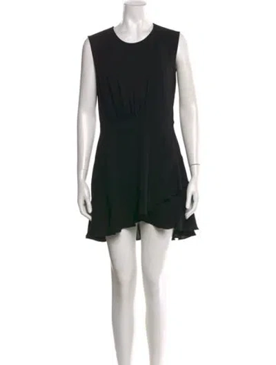 Pre-owned Iro Crew Neck Mini Dress In Black