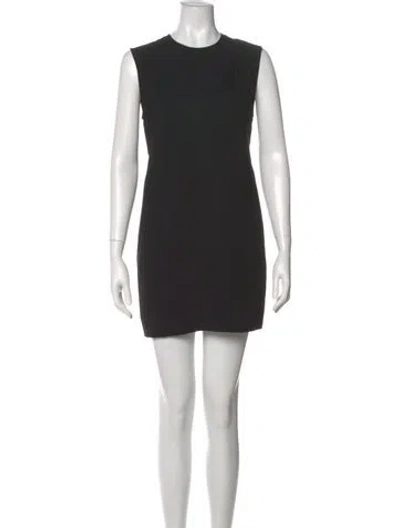 Pre-owned Iro Crew Neck Mini Dress In Black
