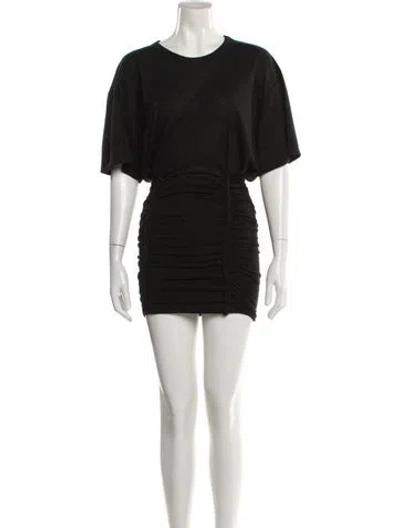 Pre-owned Iro Crew Neck Mini Dress In Black
