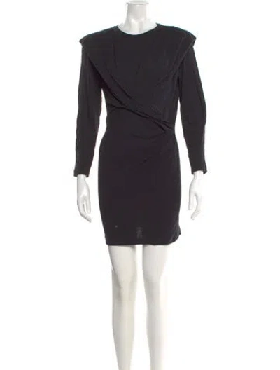 Pre-owned Iro Crew Neck Mini Dress In Black