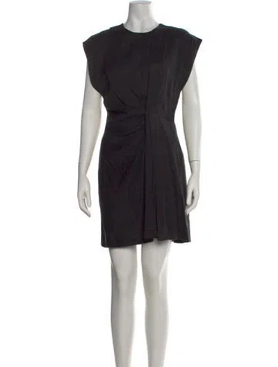 Pre-owned Iro Crew Neck Mini Dress In Black