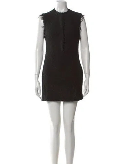 Pre-owned Iro Crew Neck Mini Dress In Black