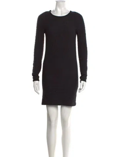Pre-owned Iro Crew Neck Mini Dress In Black