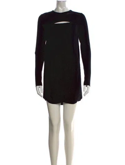Pre-owned Iro Crew Neck Mini Dress In Black