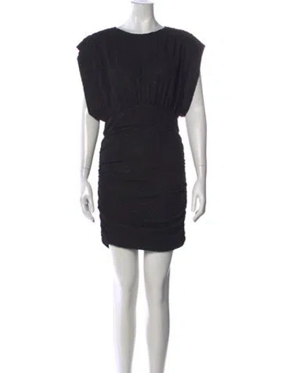 Pre-owned Iro Crew Neck Mini Dress In Black
