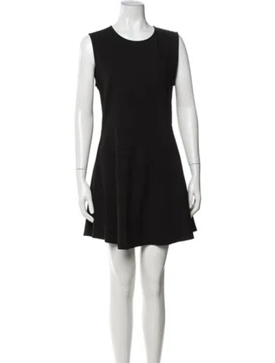 Pre-owned Iro Crew Neck Mini Dress In Black