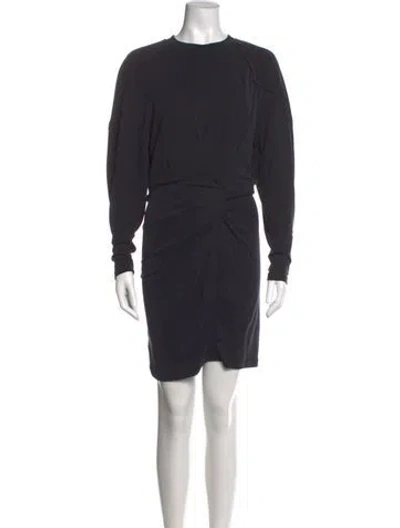 Pre-owned Iro Crew Neck Mini Dress In Black