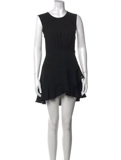 Pre-owned Iro Crew Neck Mini Dress In Black