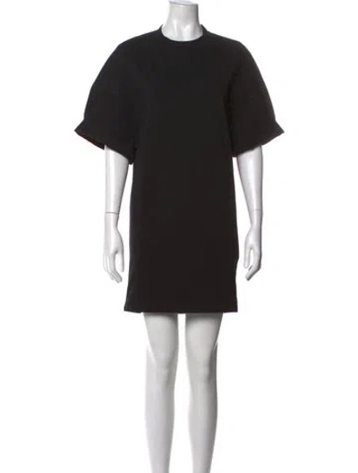 Pre-owned Iro Crew Neck Mini Dress In Black