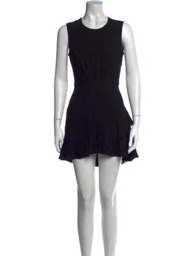 Pre-owned Iro Crew Neck Mini Dress In Black