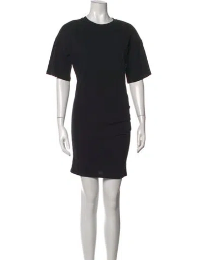Pre-owned Iro Crew Neck Mini Dress In Black