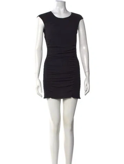 Pre-owned Iro Crew Neck Mini Dress In Black