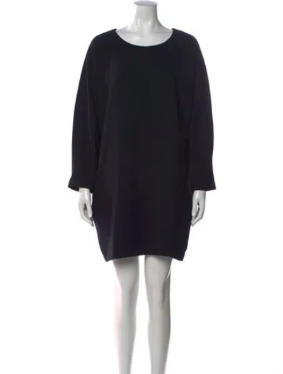 Pre-owned Iro Crew Neck Mini Dress In Black