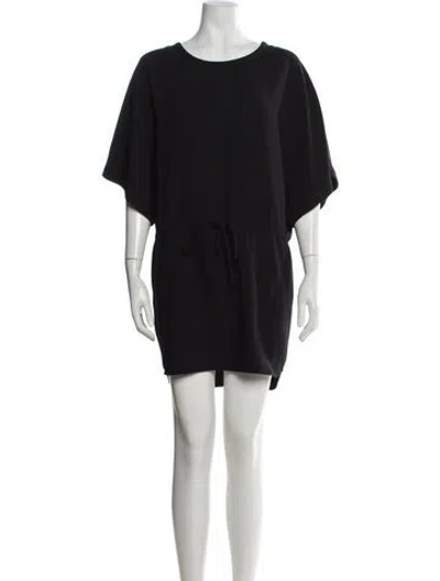 Pre-owned Iro Crew Neck Mini Dress In Black