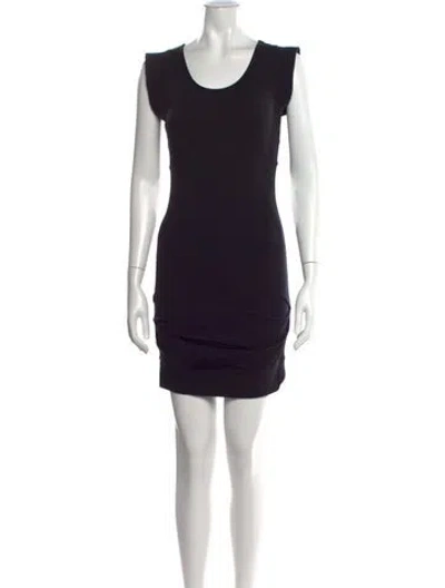 Pre-owned Iro Crew Neck Mini Dress In Black
