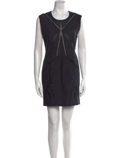 Pre-owned Iro Crew Neck Mini Dress In Blue