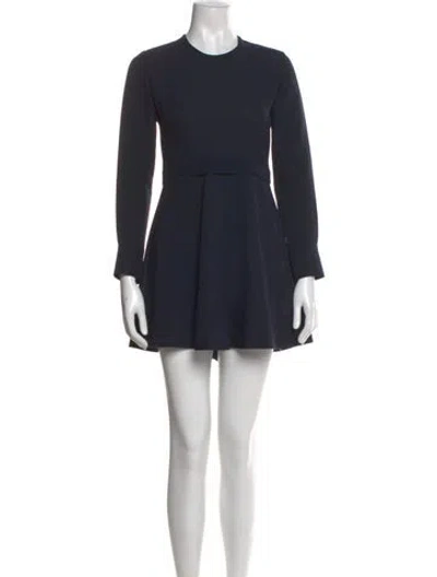Pre-owned Iro Crew Neck Mini Dress In Blue