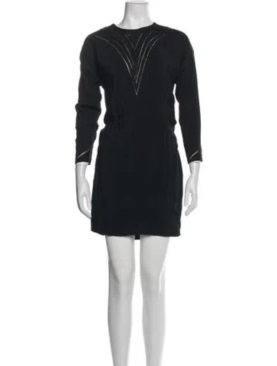 Pre-owned Iro Crew Neck Mini Dress In Blue