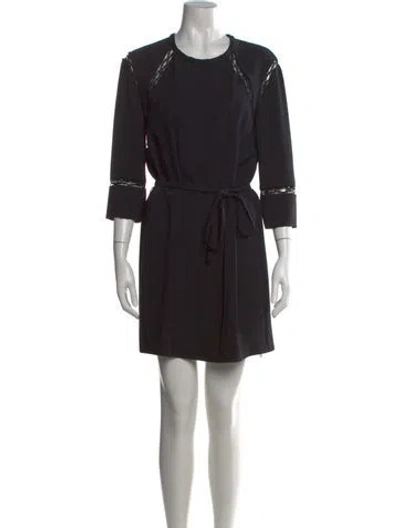 Pre-owned Iro Crew Neck Mini Dress In Blue