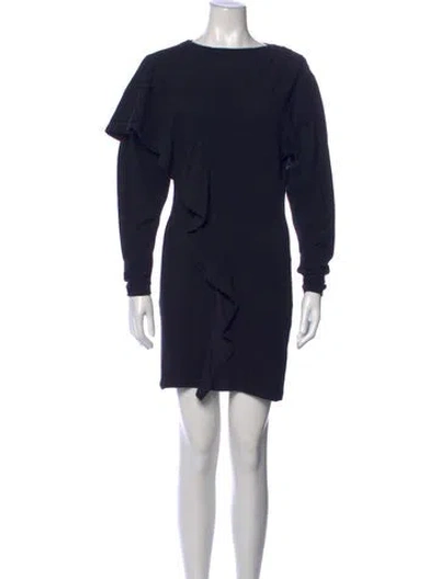 Pre-owned Iro Crew Neck Mini Dress In Blue