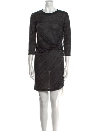 Pre-owned Iro Crew Neck Mini Dress In Gray