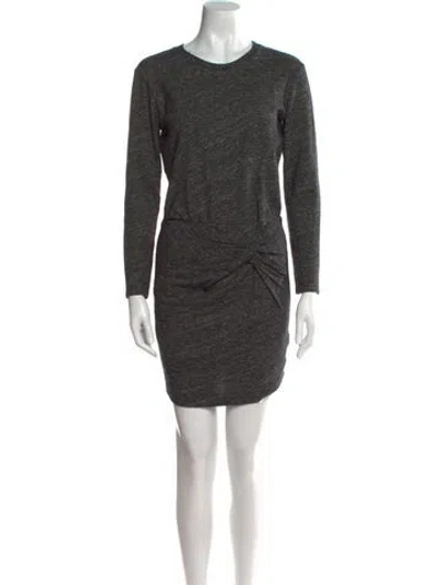 Pre-owned Iro Crew Neck Mini Dress In Gray