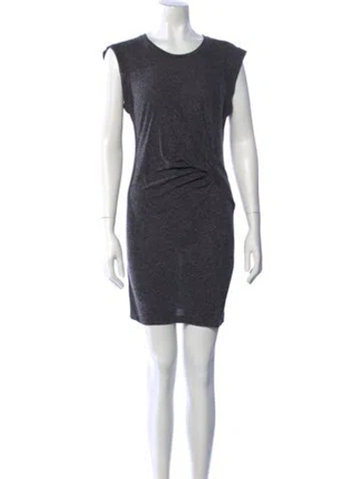 Pre-owned Iro Crew Neck Mini Dress In Gray