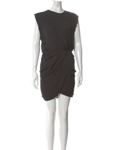Pre-owned Iro Crew Neck Mini Dress In Gray