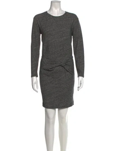 Pre-owned Iro Crew Neck Mini Dress In Gray