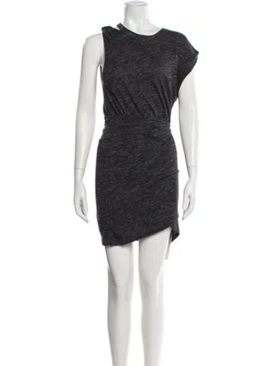 Pre-owned Iro Crew Neck Mini Dress In Gray